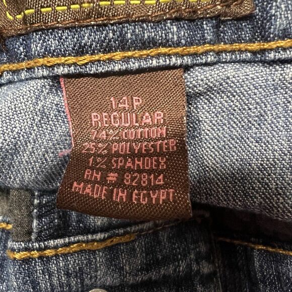 Duck Head Jeans Womens 14P Regular Fit Blue Denim High Rise Relaxed Cotton Blend - Picture 15 of 16